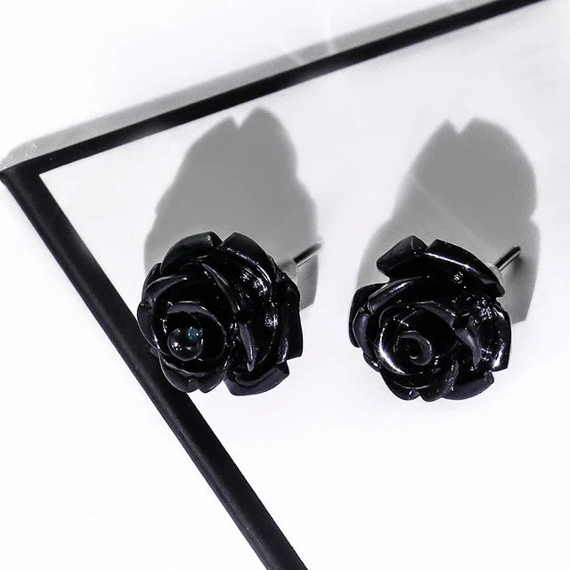 Black Rose Studs