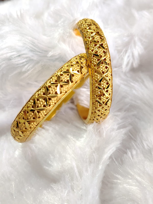 Starlight Sparkle Gold Bangles
