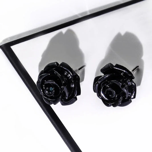 Black Rose Studs