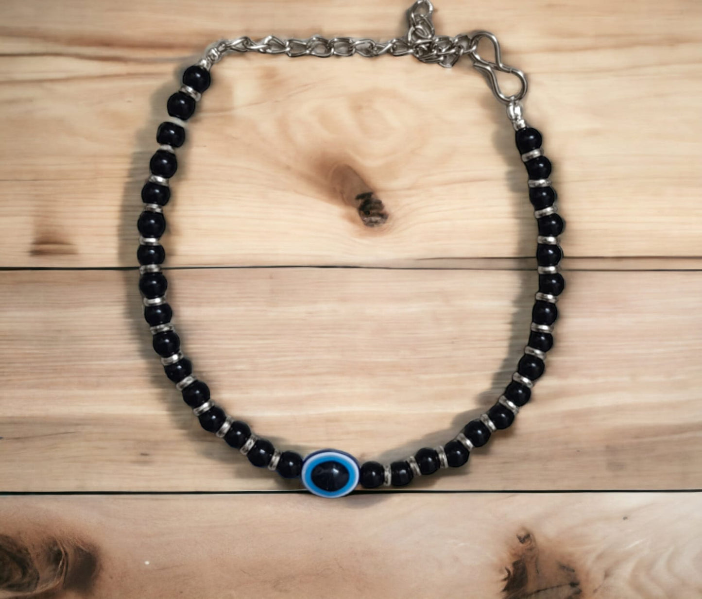 Evil eye with black beads bracelet