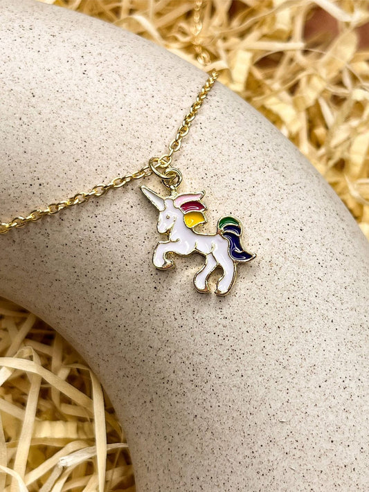 Enchanted Rainbow Unicorn Chain Necklace