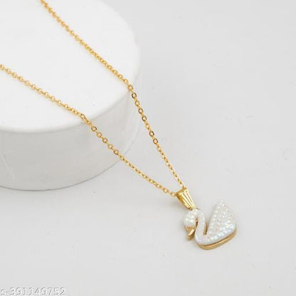 Graceful Swan charm necklace - elegance in every detail