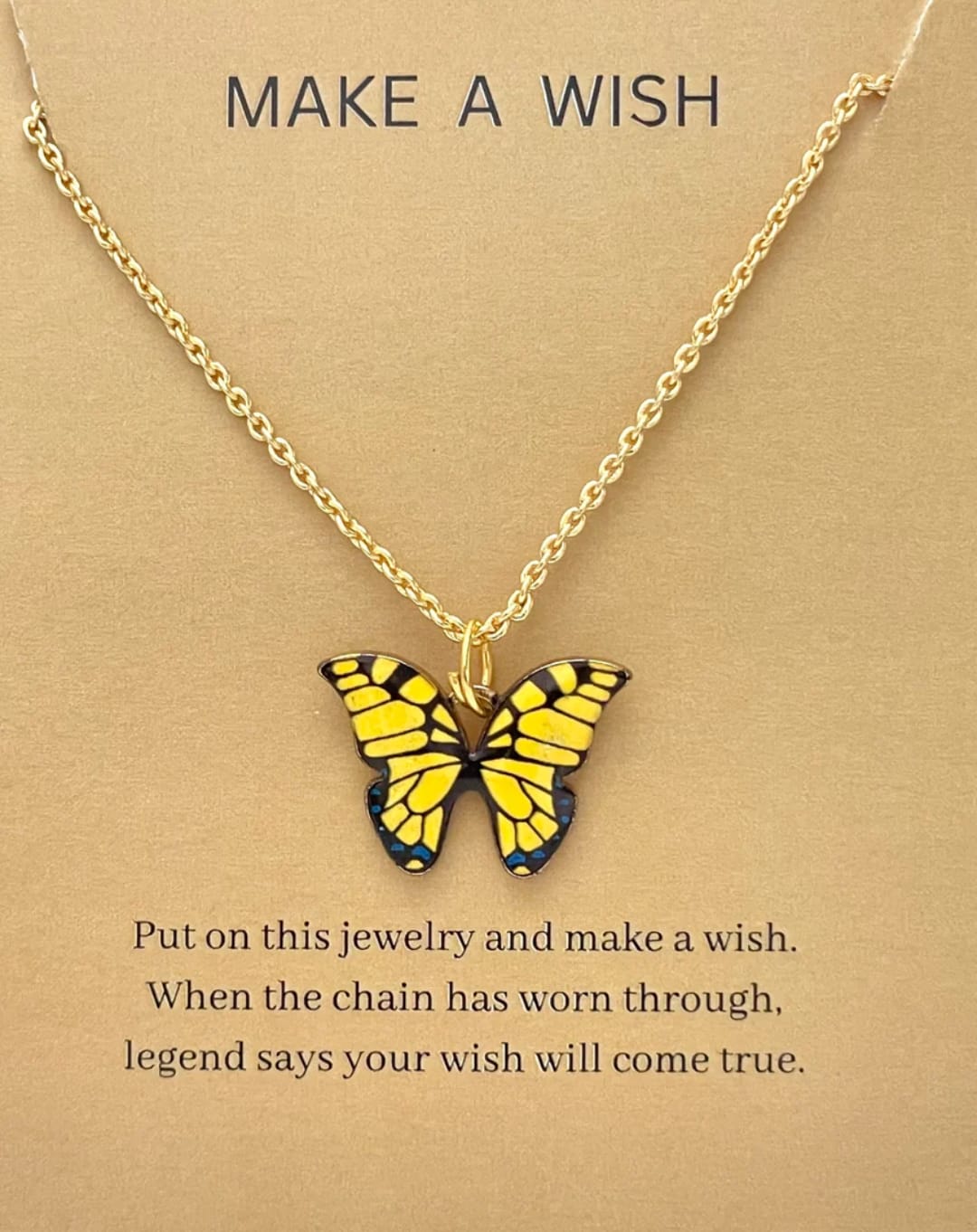 Butterfly Wish Necklace - Make A Wish And Let It Fly