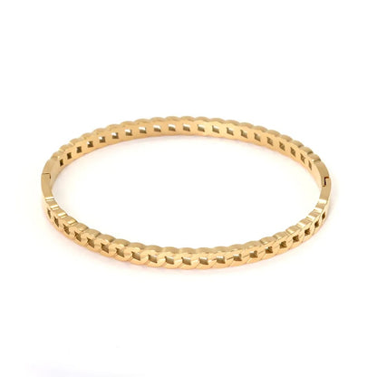 Golden Radiance Textured Bangle