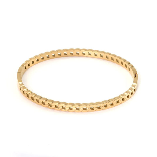 Golden Radiance Textured Bangle