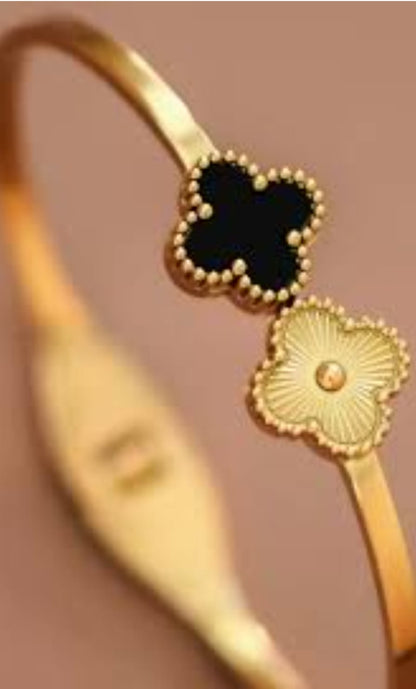 Golden Clover Charm Bracelet
