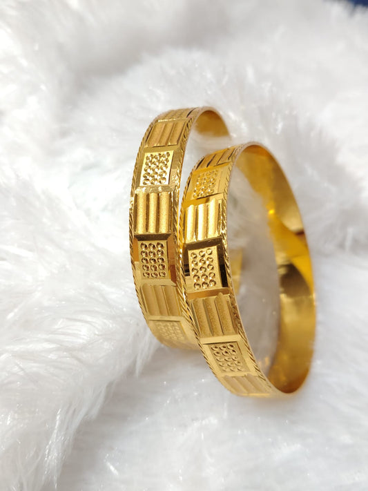 Classic Charm Gold Bangles - Bold Elegance Redefined