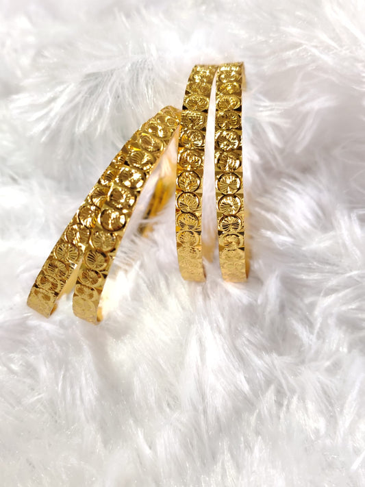 Golden Medallion Spark Bangles