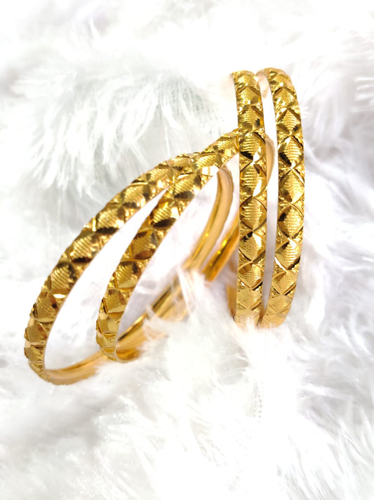 Golden Prism Shine Bangles Set