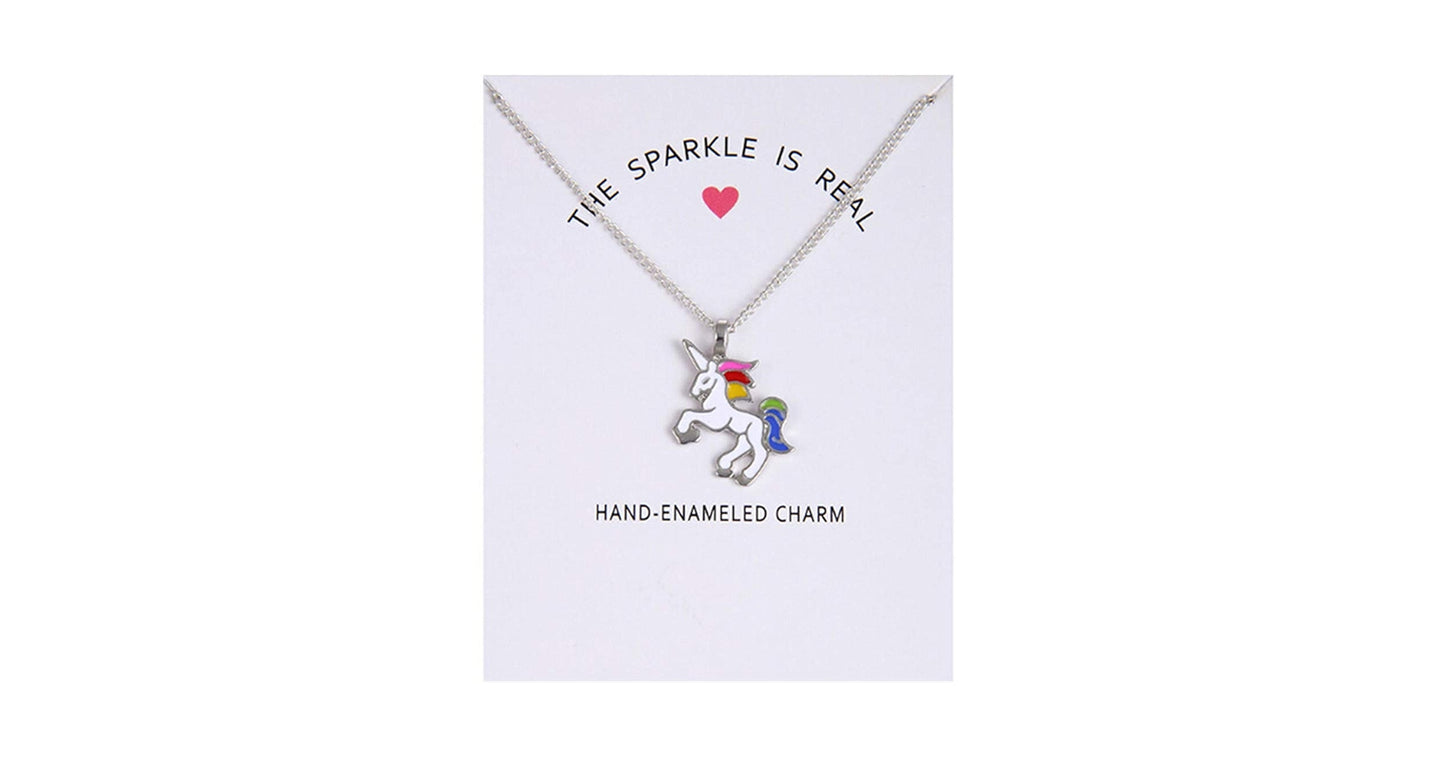 Enchanted Rainbow Unicorn Chain Necklace