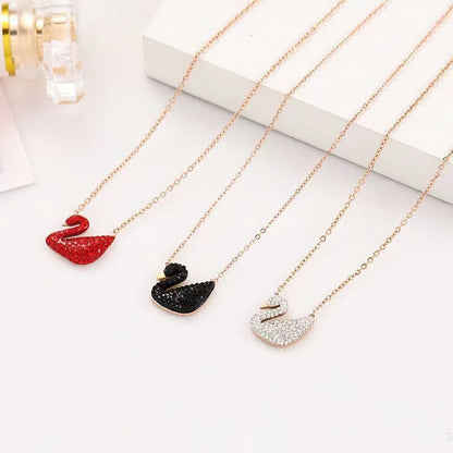 Graceful Swan charm necklace - elegance in every detail