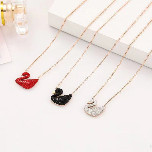 Graceful Swan charm necklace - elegance in every detail