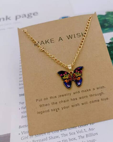 Butterfly Wish Necklace - Make A Wish And Let It Fly