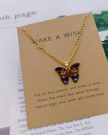 Butterfly Wish Necklace - Make A Wish And Let It Fly