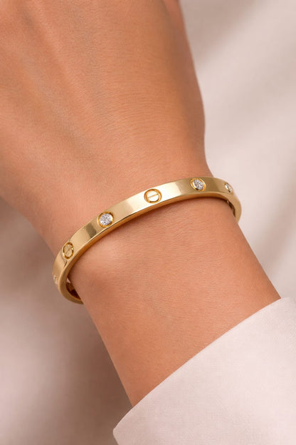 Luxe Crystal Screw Bracelet