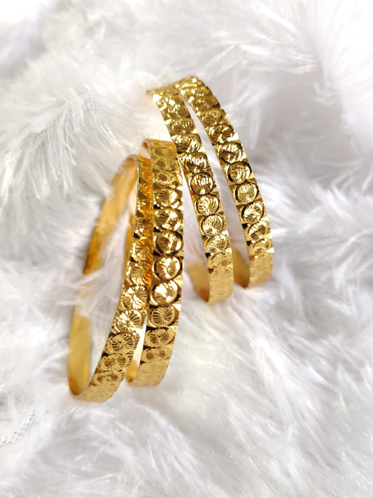 Golden Medallion Spark Bangles