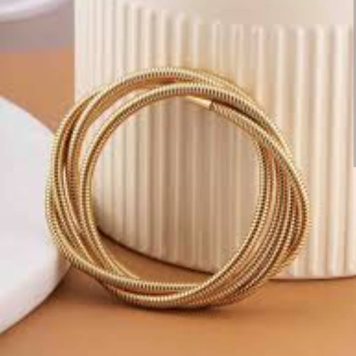 Golden Harmony Spiral Bracelet