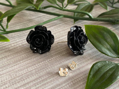 Black Rose Studs